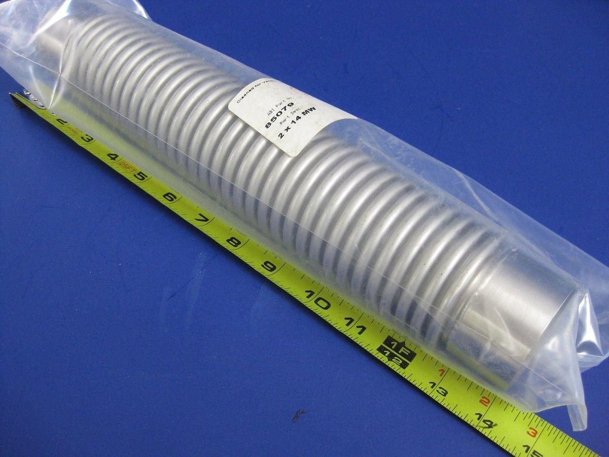 Used SS Bellows Torch Hose 14" Long, 2" Diameter, Tube Fitting, New