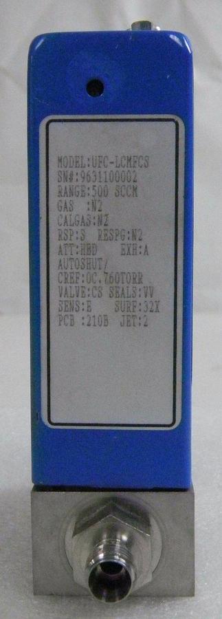 Used Unit UFC-LCMFCS, Mass Flow Controller, Gas- N2, Range- 500 SCCM, 1/4" M I/O