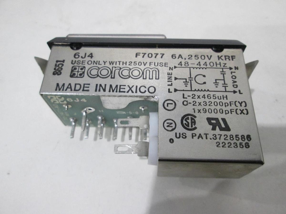 Used Corcom, F7077, Filter, 6A-250V, Used