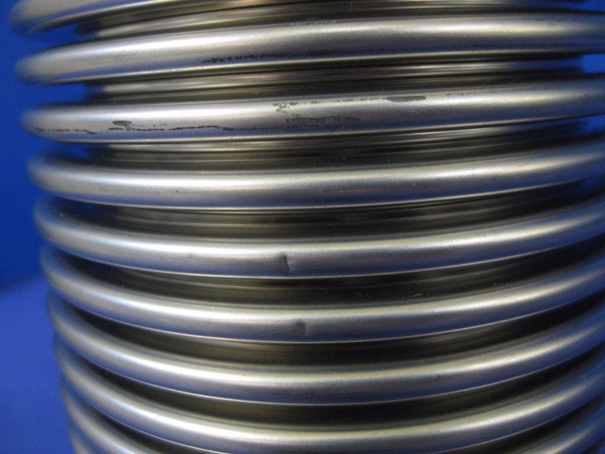 Used Stainless Steel Flexible Bellows Assembly ISO-80, 6" overall length, Used