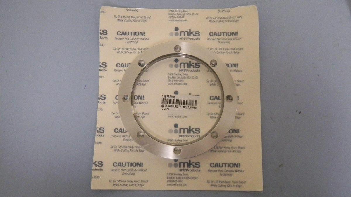 Used MKS HPS 100762808 Rotatable Bolt Ring, NW80, 8 Bolt, Almuminum NIP - LOT of 2