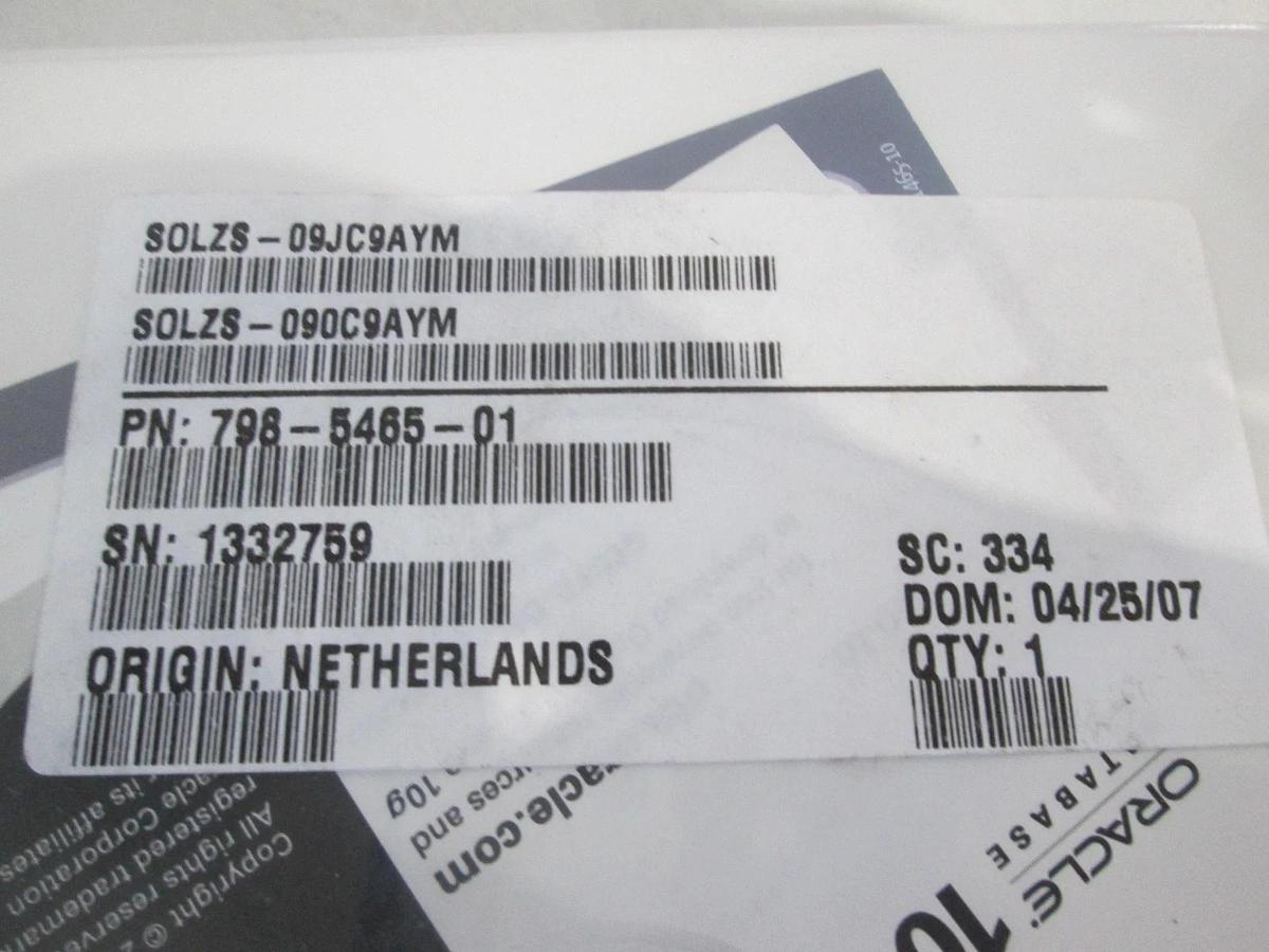 SUN Microsystems, SOLZS-09JC9AYM, Solaris Software, New