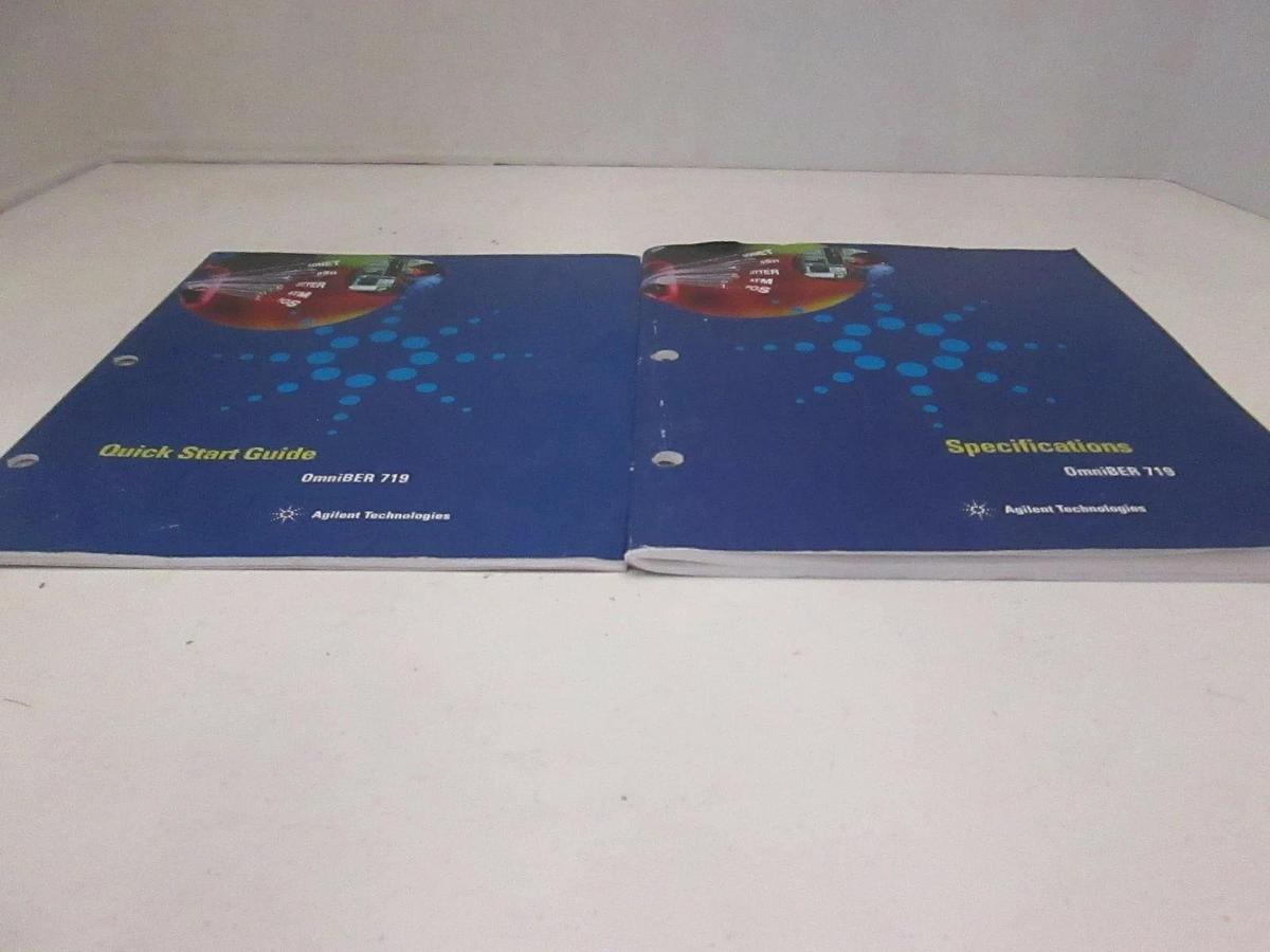Used Agilent Technologies OmniBER 719 Quick Start Guide And Specifications Manual