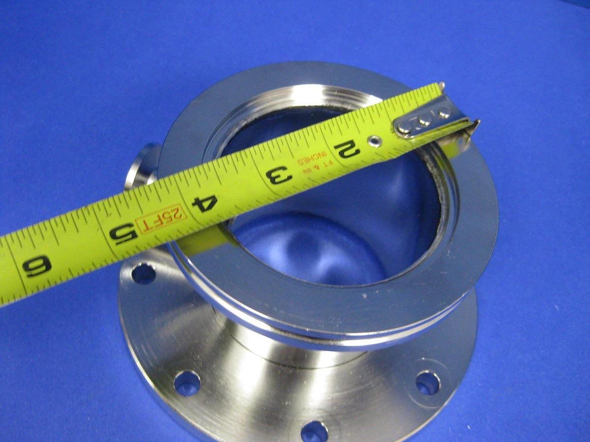 Stainless Steel Vacuum Pump Fitting: 5 5/8" OD Flange to ISO-80