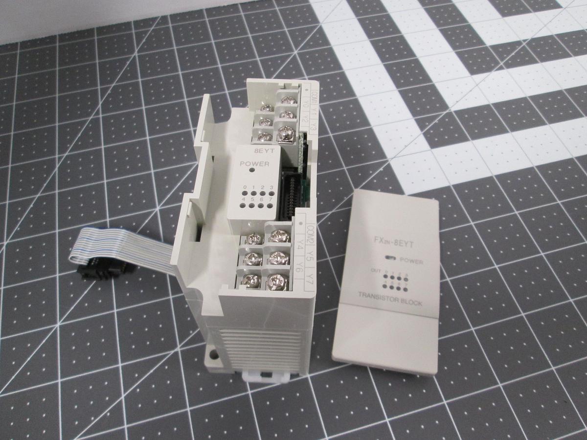 Used Mitsubishi, FX2N-8EYT, 8-Point Transistor Out Put Expansion Module