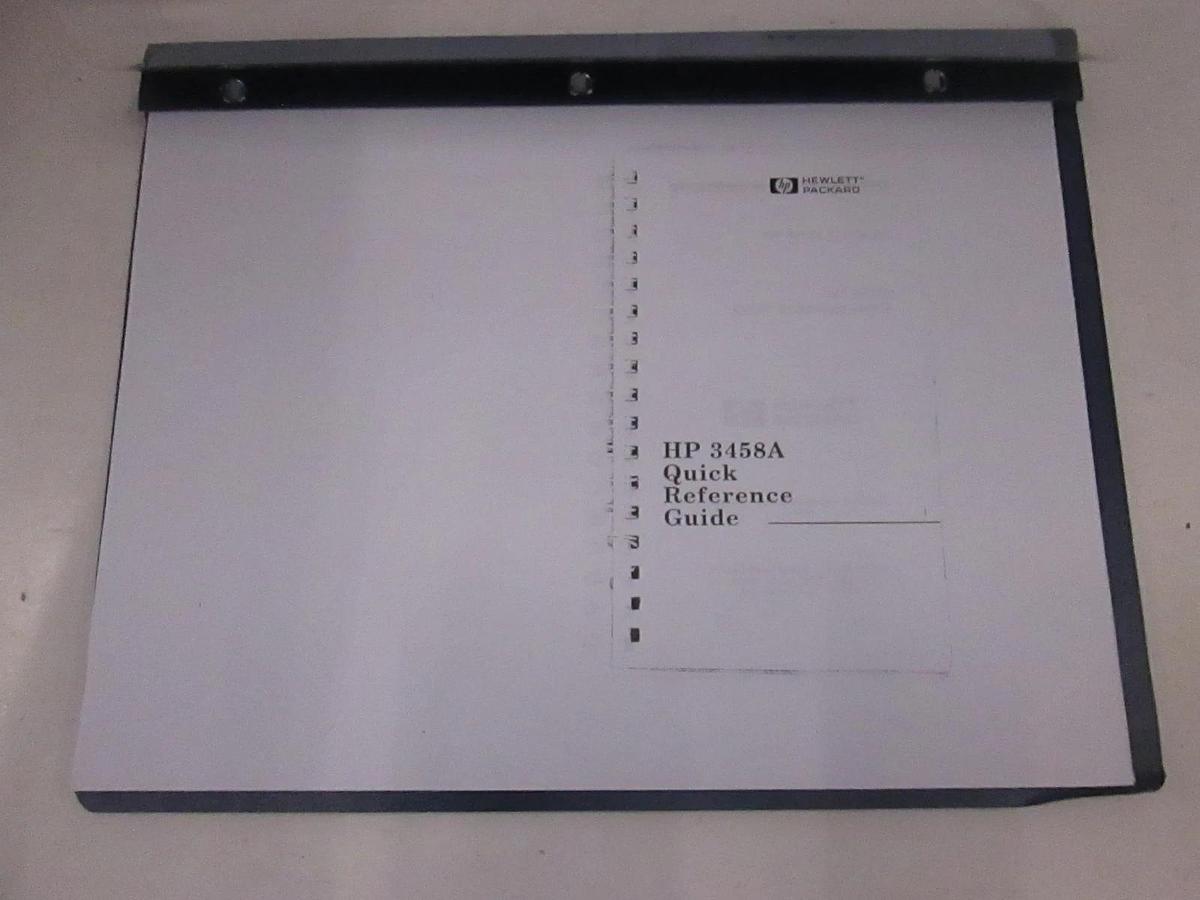 Used HP 3458A Multimeter Quick Reference Guide, Used