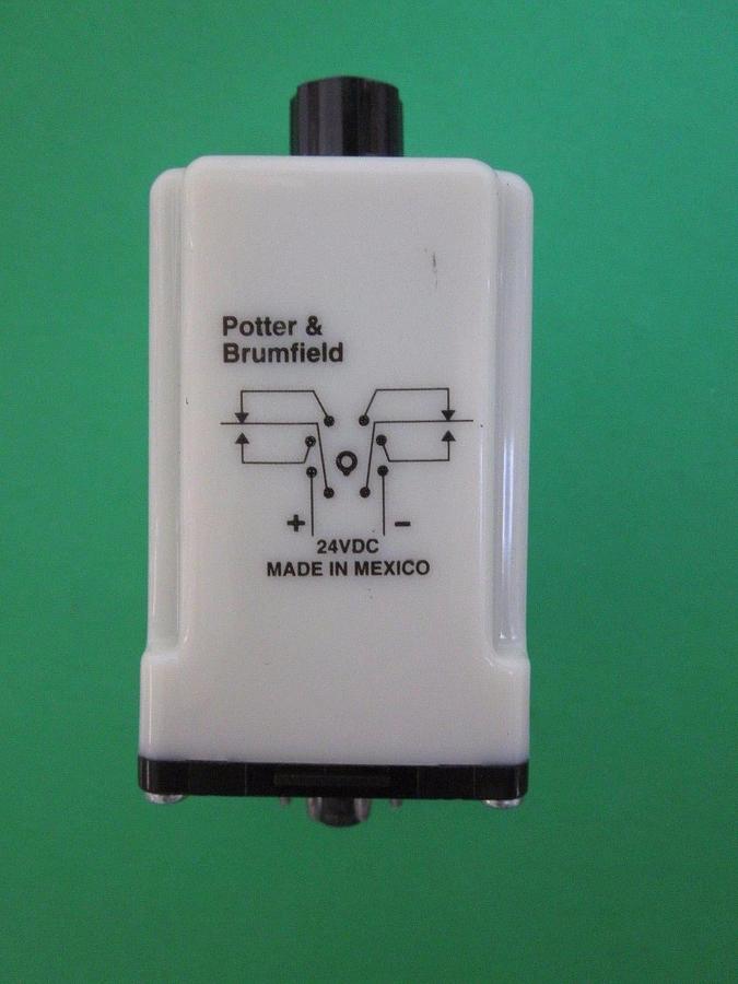 Lot of 2 - Potter & Brumfield CHD-38-30001 Time Delay Relay, 1-10 Sec