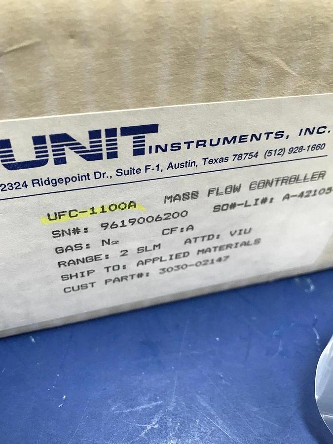 Used Unit UFC-1100A Mass Flow Controller N2, 2 SLM, 15 Pin D-Connector Refurbished