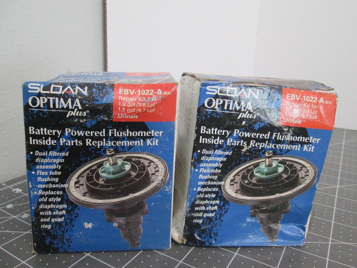 Sloan Optima Plus, EBV-1022-A, 3325000 Flushometer Repair Kit Lot of 2