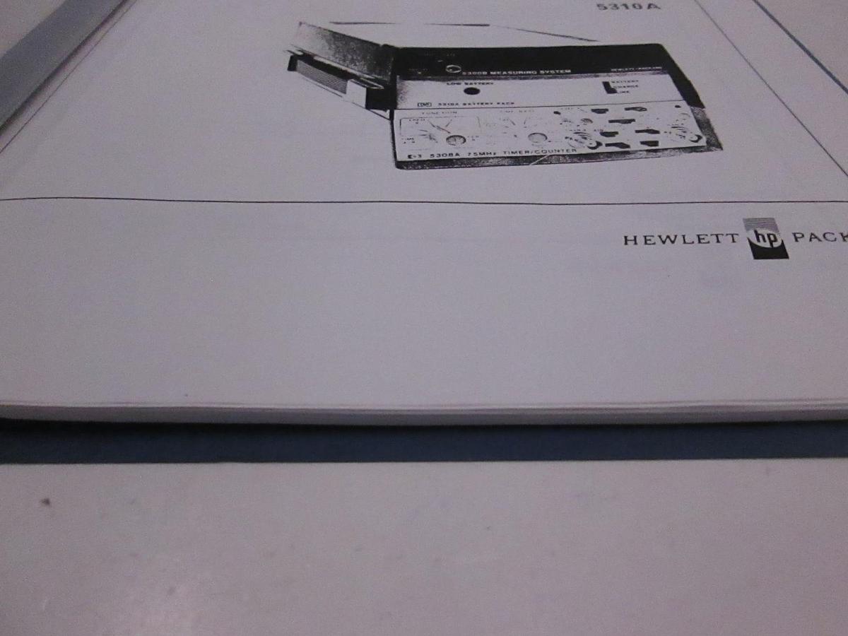 Used HP 5300B Measuring System and 5310A Battery Pack Operating Manual, Used