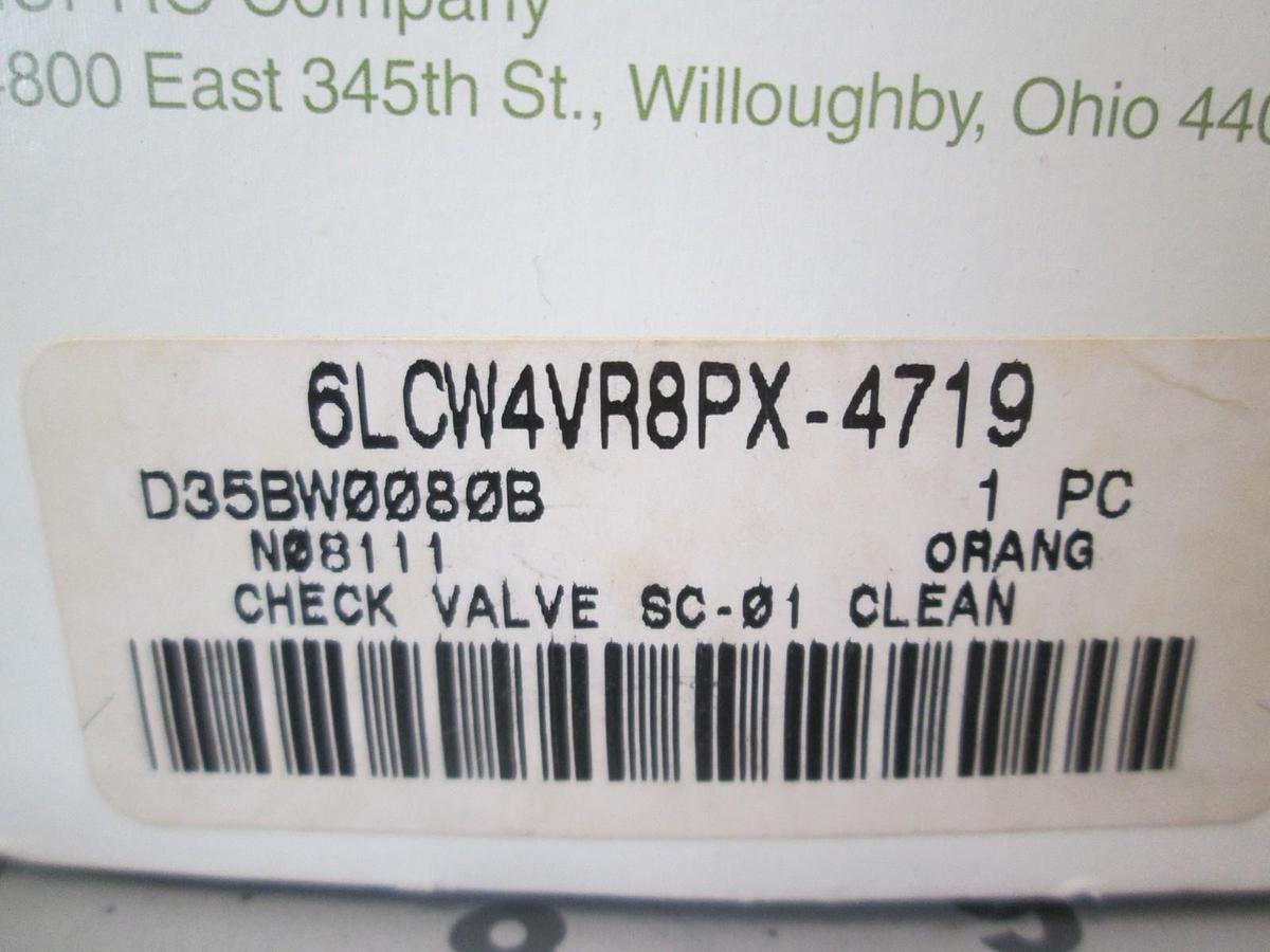 Used Swagelok, 6LCW4VR8PX-4719, Check Valve SC-01, New