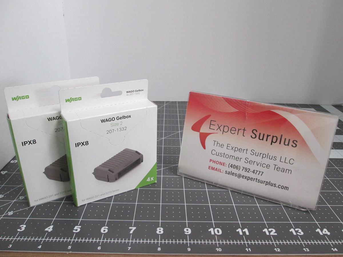 WAGO, 207-1332, Gelbox Size 2 IPX8 for 221-2273 Lot of 2 New