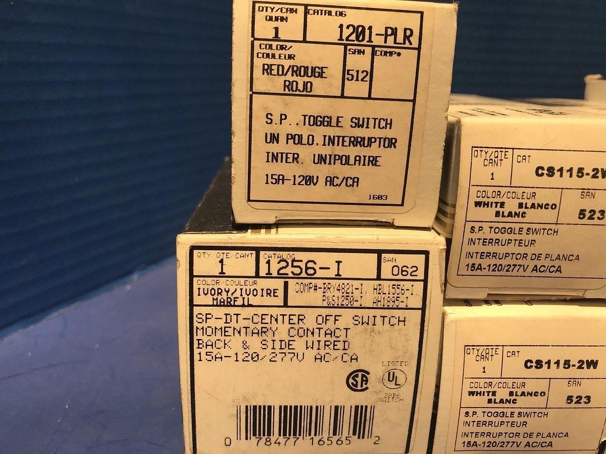 Used Leviton Toggle Misc Lot of Toggle Switch / Receptacles, Lot of 13