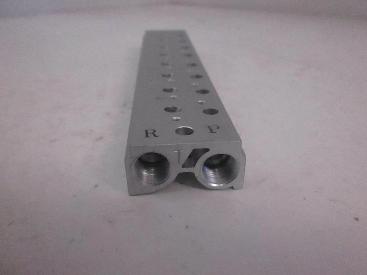 Used SMC 8 Position Manifold Block for Valve, Used