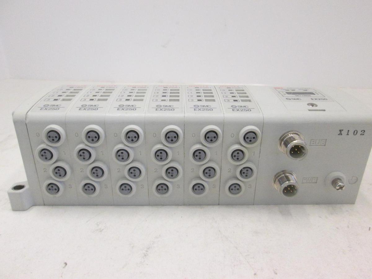 Used SMC, EX250, DeviceNet Interface Module Assy w/6 Input Blocks, Used