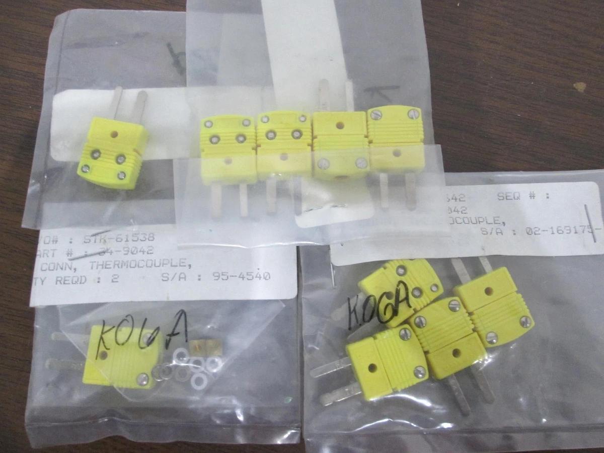 Used Omega, Type K, Quick Disconnect Male Thermocouple Connector, Used, Lot of 10