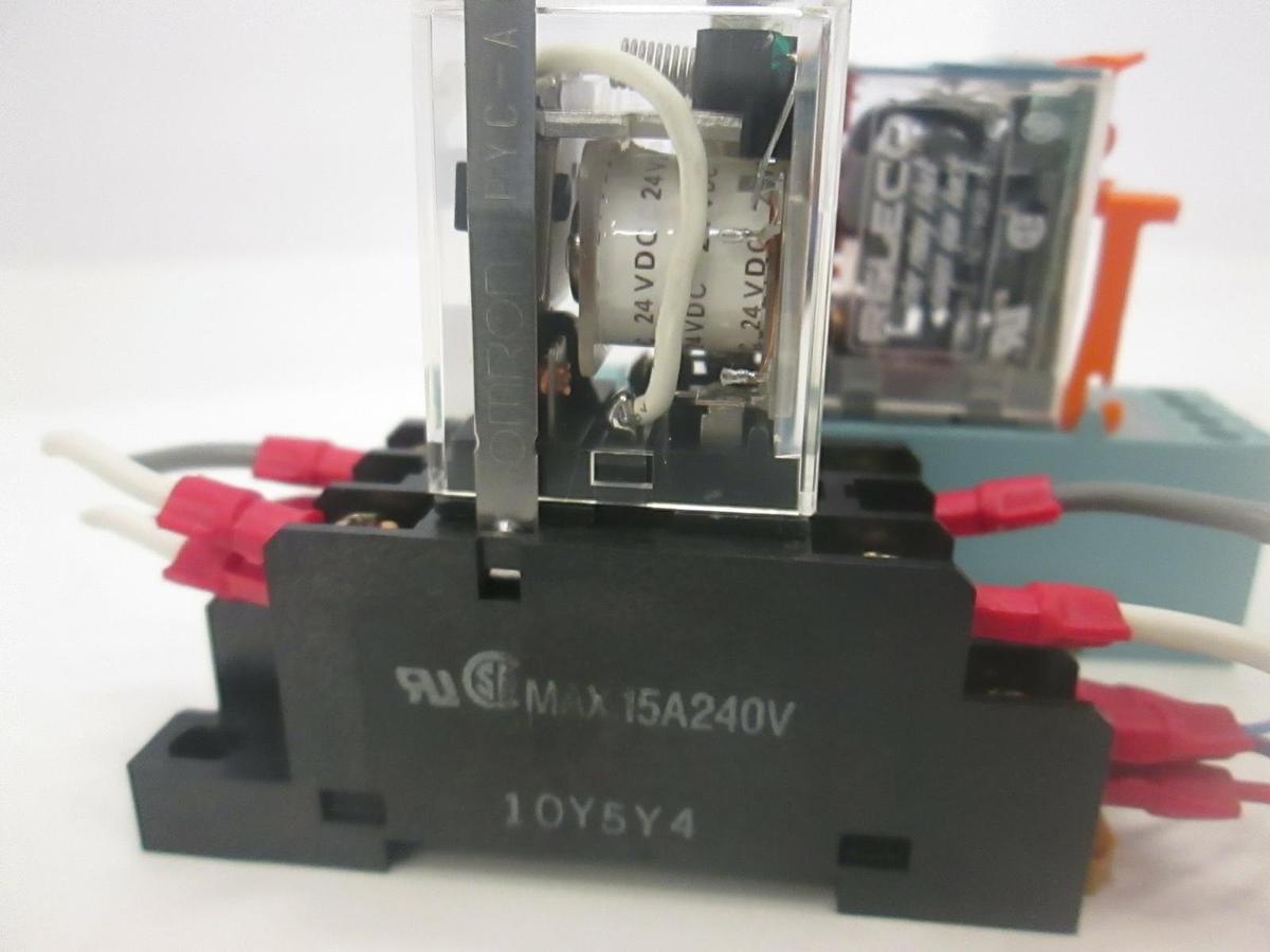 Used Releco, QR-C Relay w/ Socket and Unknown Relay, Used, Lot of 2