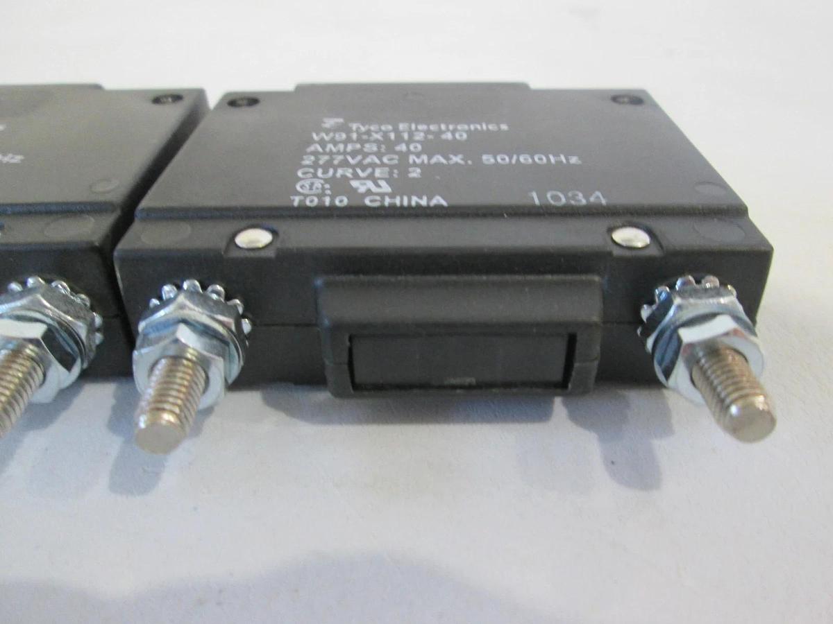 Tyco Electronics, W91-X112-40, Circuit Breaker, 40A, 277VAC Max, New, Lot of 2