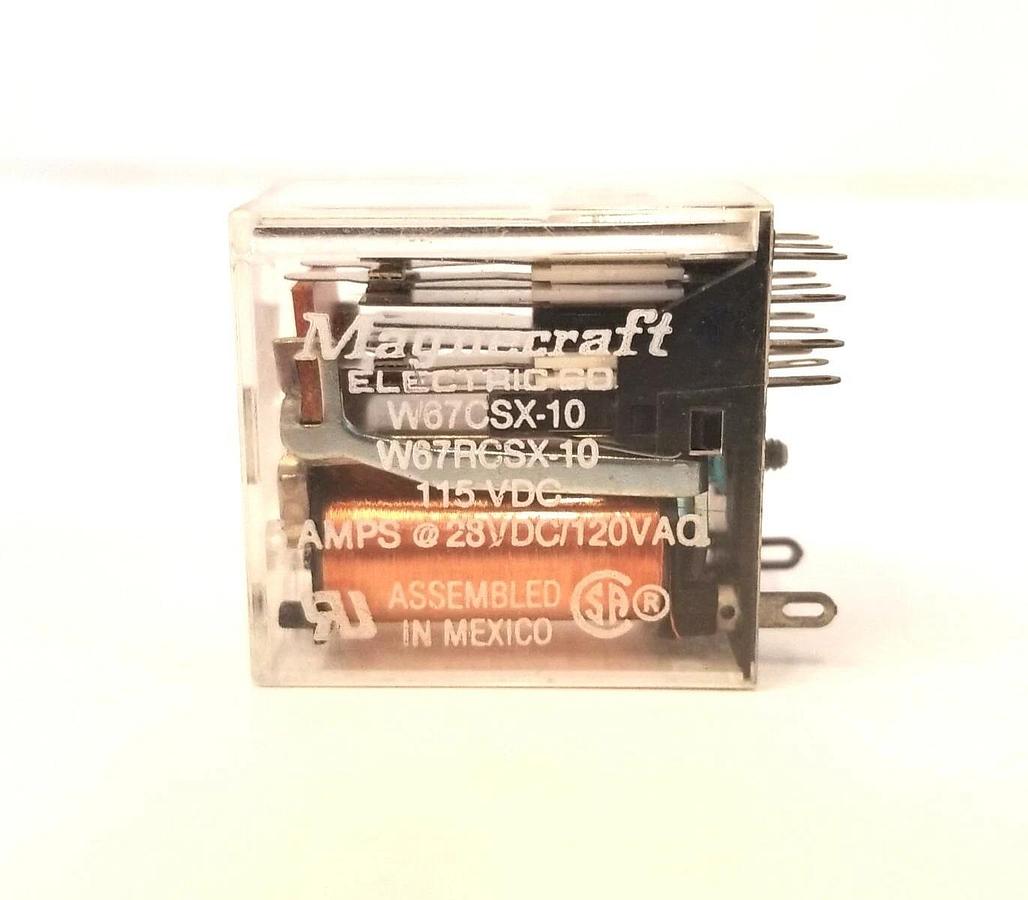 Used Magnecraft W67CSX-10, W67RCSX-10 Relays, Lot of 9, Used