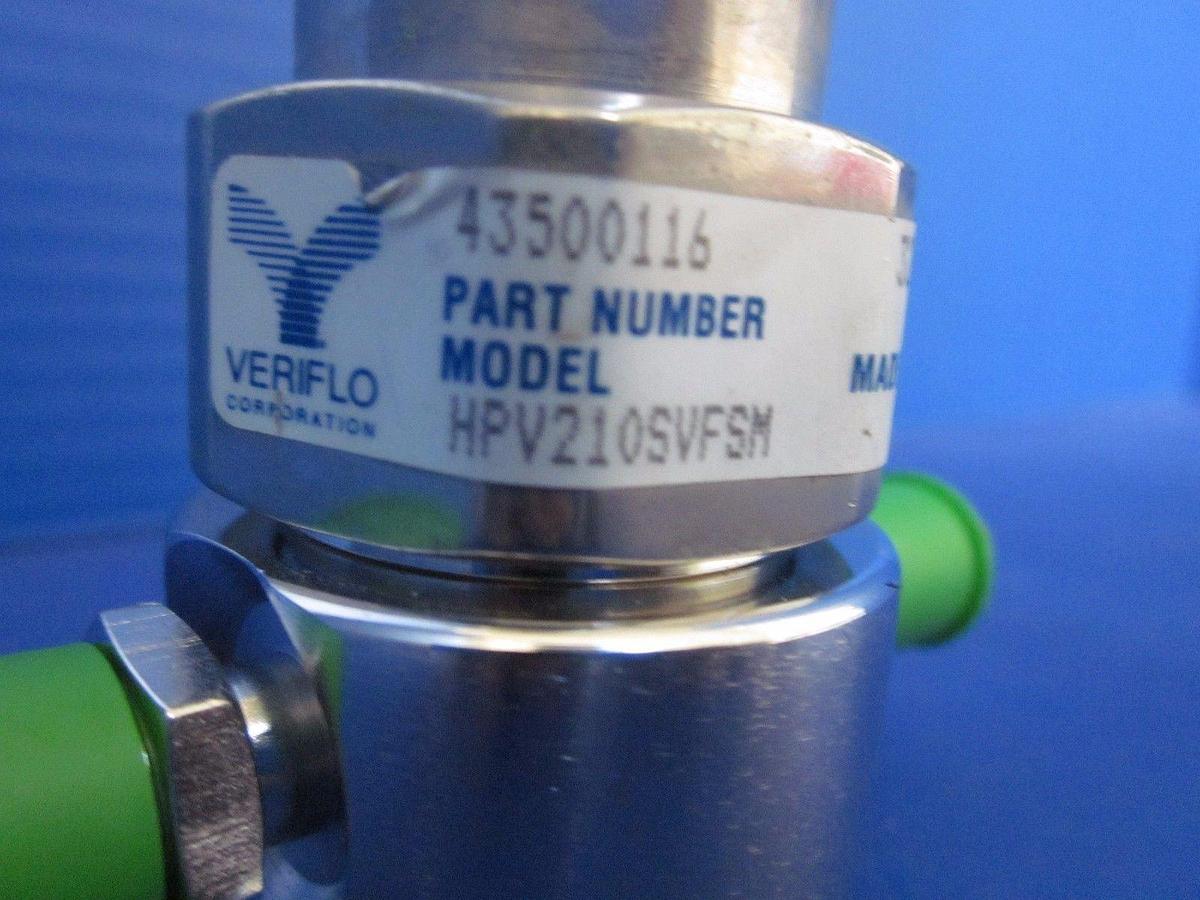 Used Veriflo HPV210S with Purge / Vent Button, 2 Ports - 1/4" Male VCR, Used