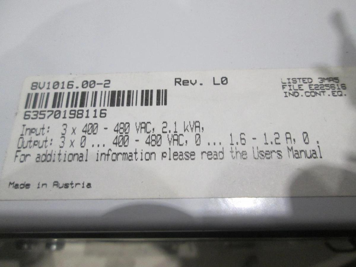 Used Acopos 1016, Servo Driver, BV1016.00-2 w/ AC114, AC122, AC123, Used