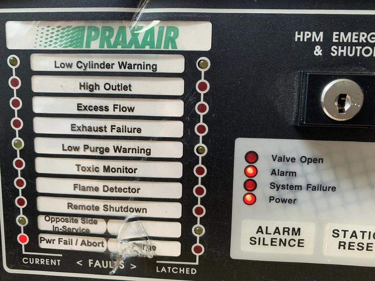 Used Praxair HPM Emergency Alarm and Shutoff Station, Used
