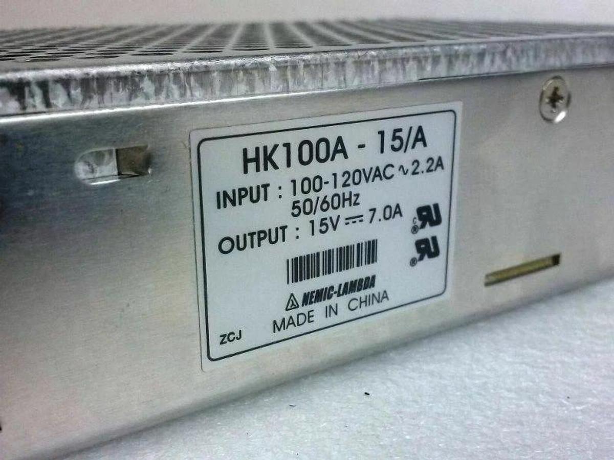 Used Nemic Lambda HK100A-15/A Adjustable Power Supply, DS039-001731-1
