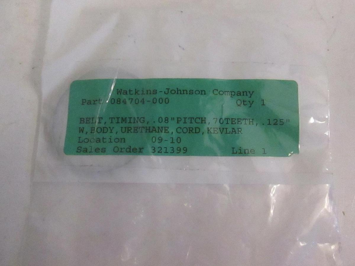 Used Watkings-Johnson, 084704, Timing Belt, .08" Pitch, 70 Teeth, .125", New