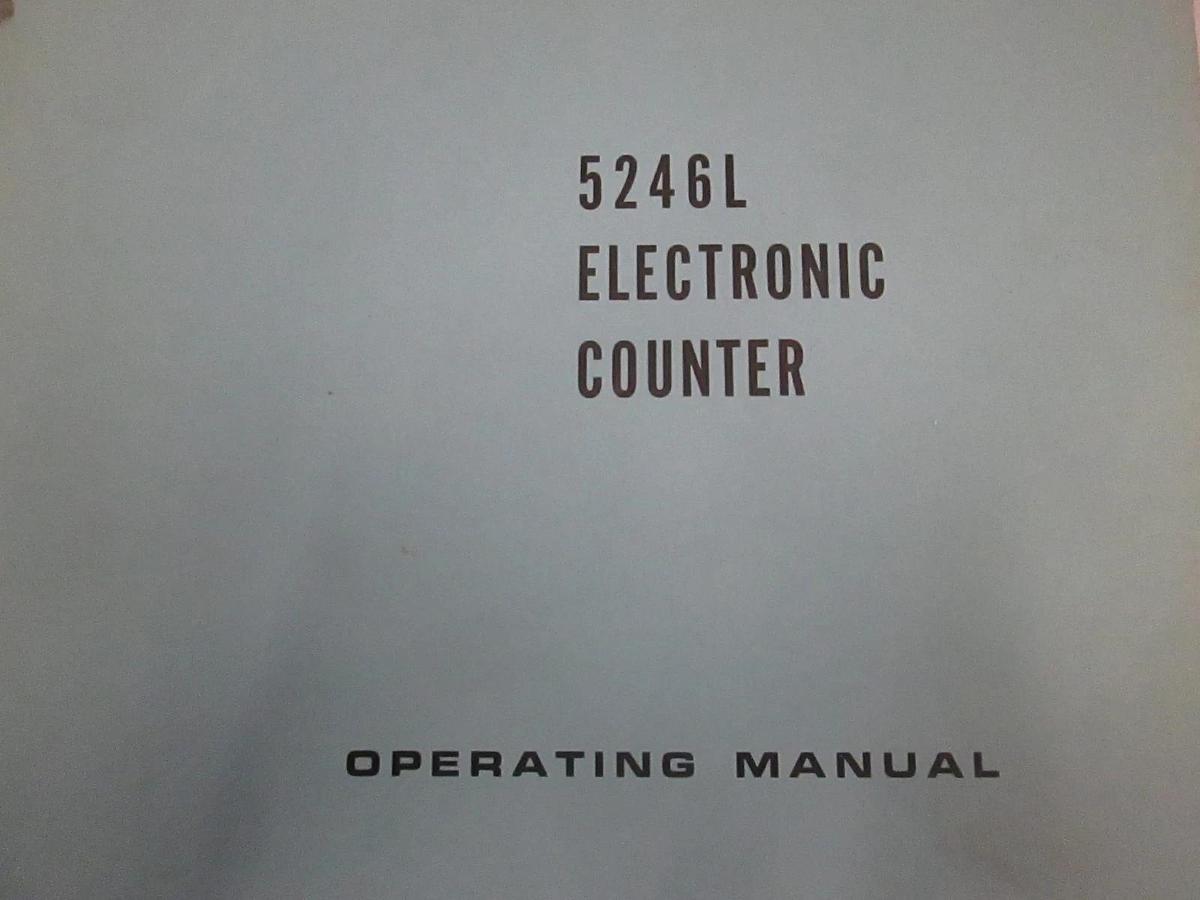 Used HP 5246L Electronic Counter Operating Manual, Used