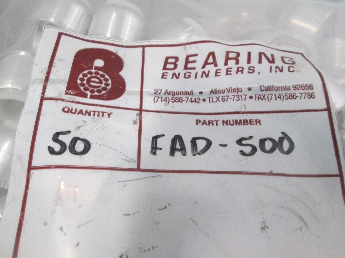 Bearing Engineering, FAD-500, 1/2" Bore Acetal Press Bearing, New, Lot of 56
