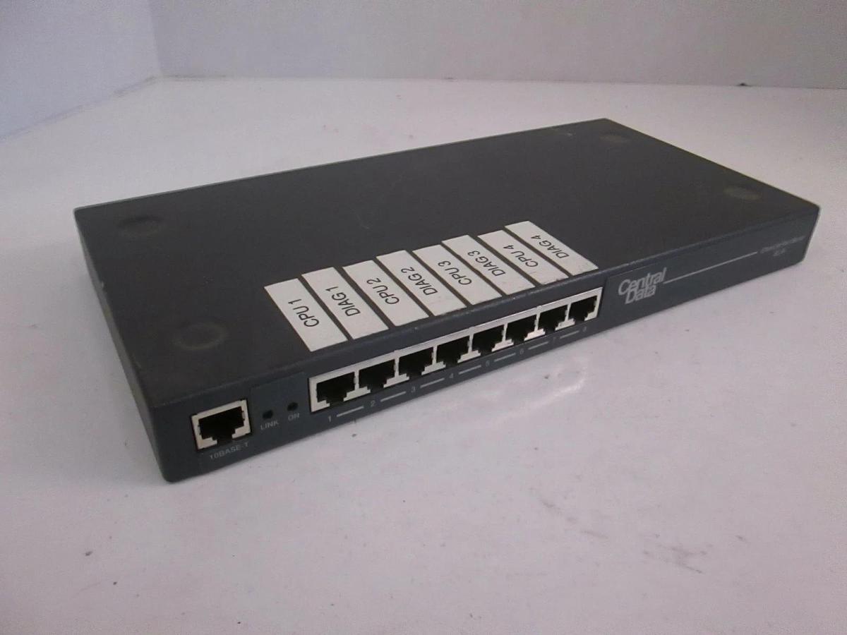 Used Central Data EL-8 EtherLite 8 Port Server, Used