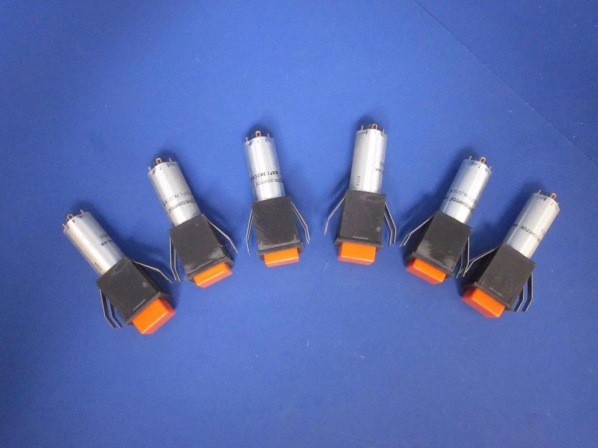 Used STACOSWITCH C8P13K209XX Orange Push Button Switch - LOT of 6
