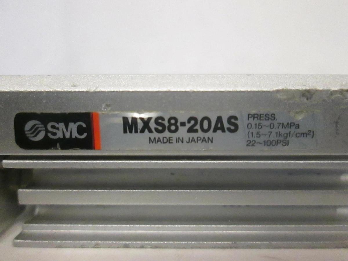 Used SMC MXS8-20AS Pneumatic Linear Guided Air Cylinder, Used