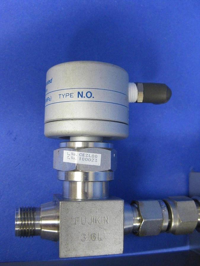 Used Tokyo Keiso F97-240254-1 Purge Meter, 25-250 l/Min N2 with Fujikin Pneum.Valve