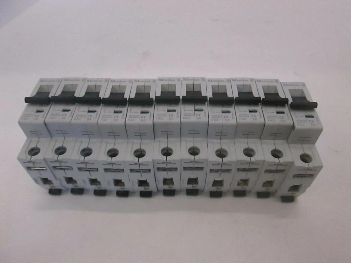 Used Moeller, FAZ-S6, Circuit Breakers, Used, Lot of 11