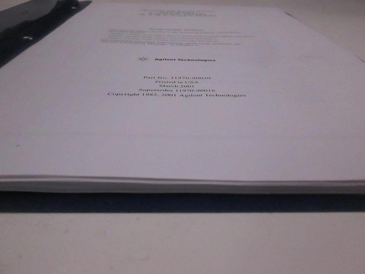 Used Agilent 11970 Series Harmonic Mixers Operation and Service Manual, Used