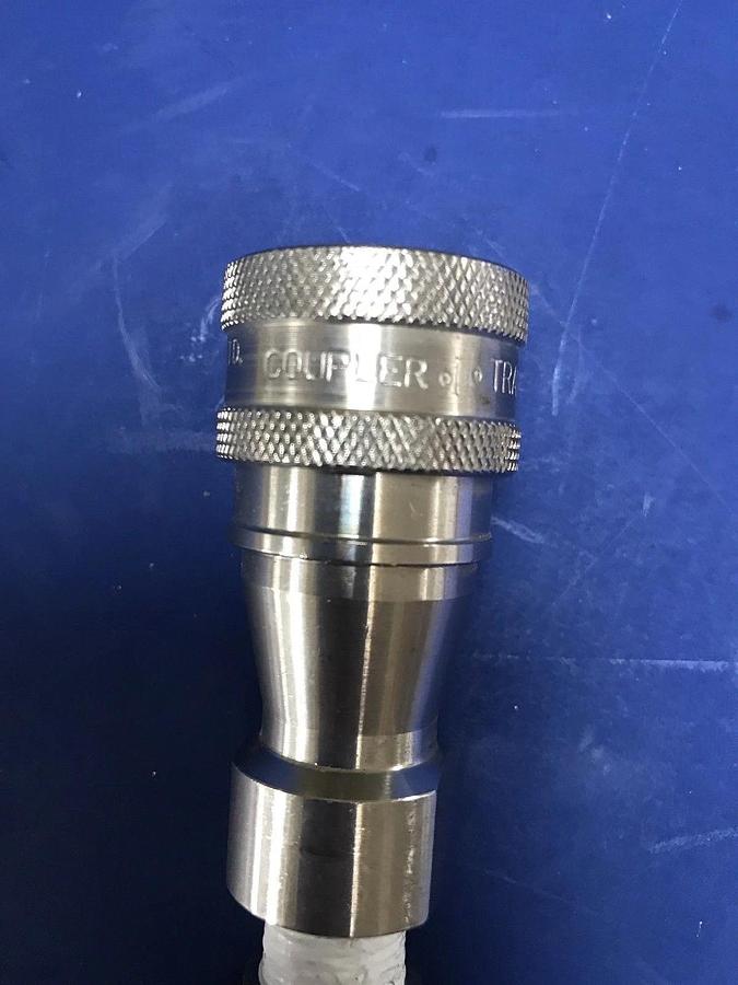 Used Nitto Kohki 2S Female Coupling w/ 3/8" Elbow Tube Fitting, Used