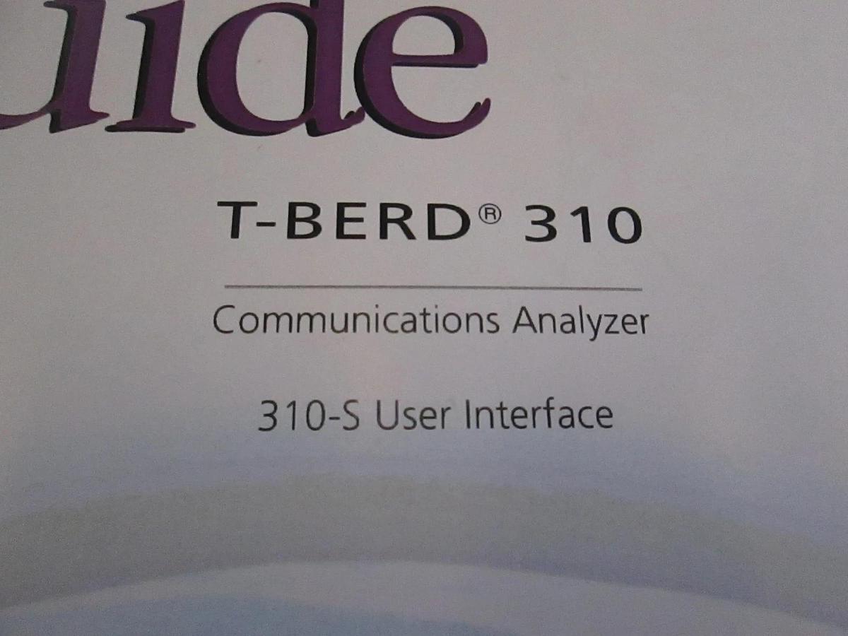 Used TTC T-Berd 310 Communications Analyzer, User's Guide, Used