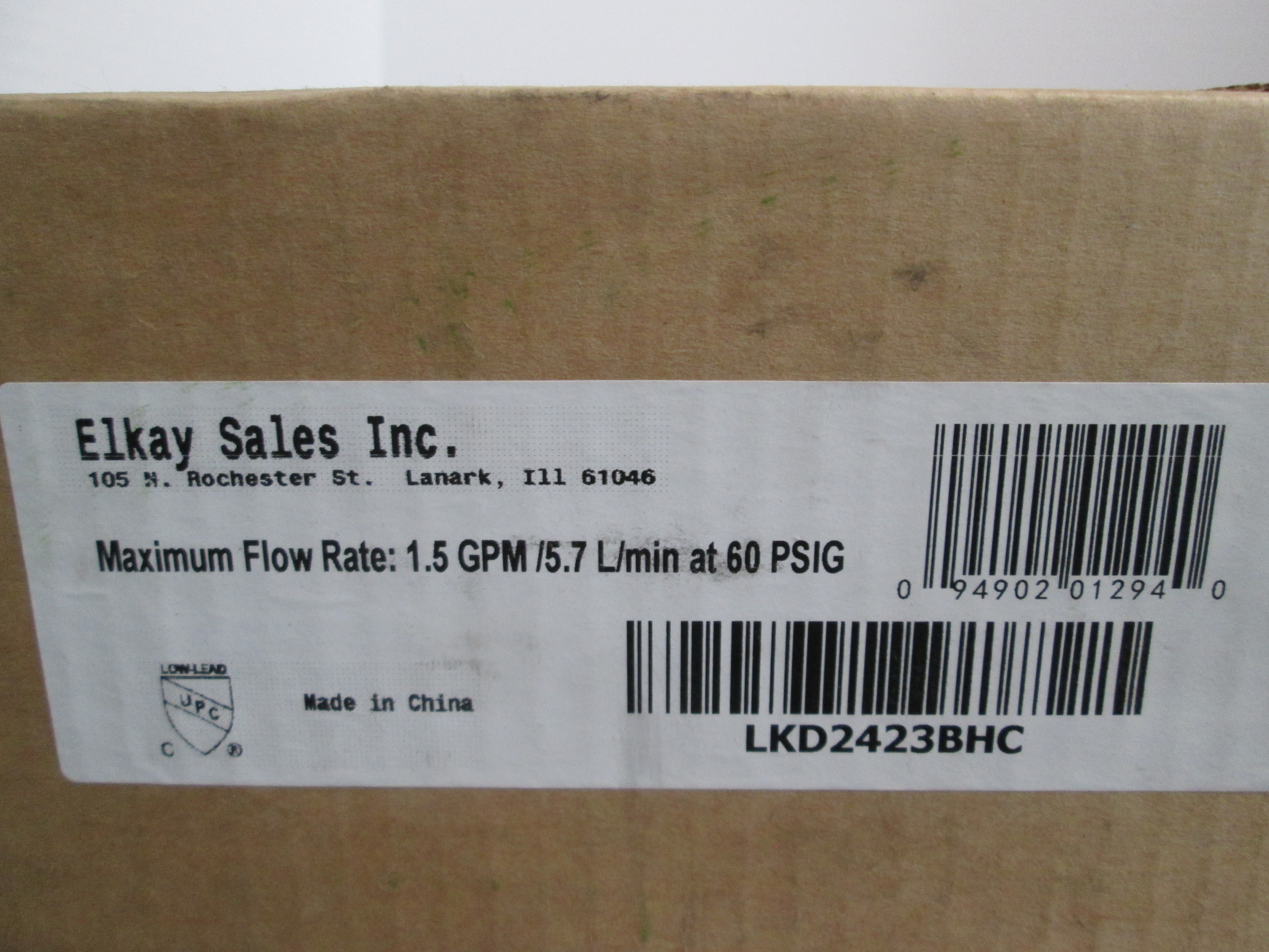 Elkay, LKD2423BHC, Commercial Faucet 7" Gooseneck 4" Lever Chrome 1.5 GPM