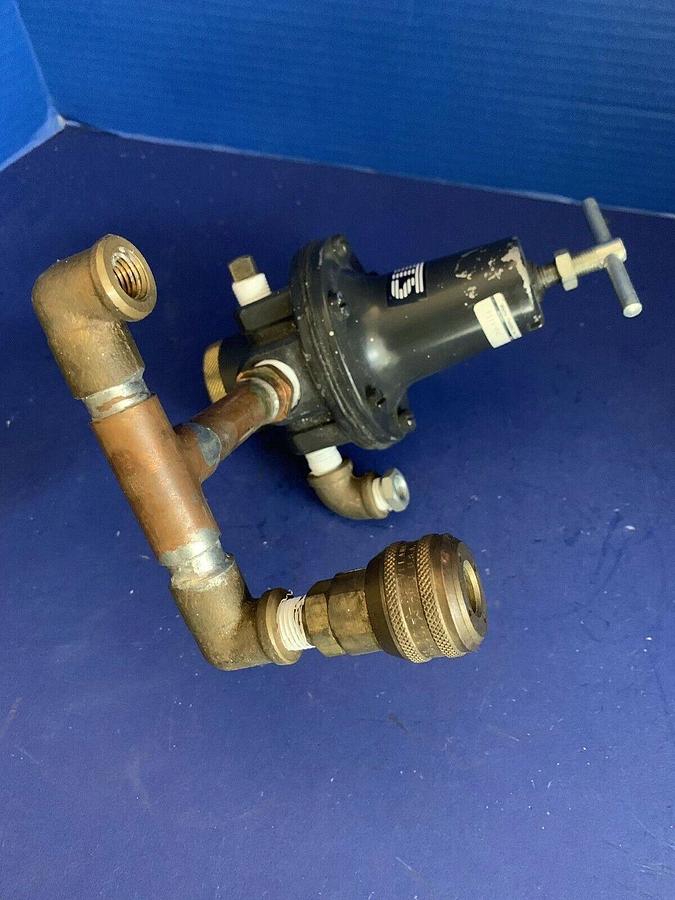 Used Watts R119-04C Air Regulator Assy w/ Hanson 3000 Push-Tite Coupling, Used