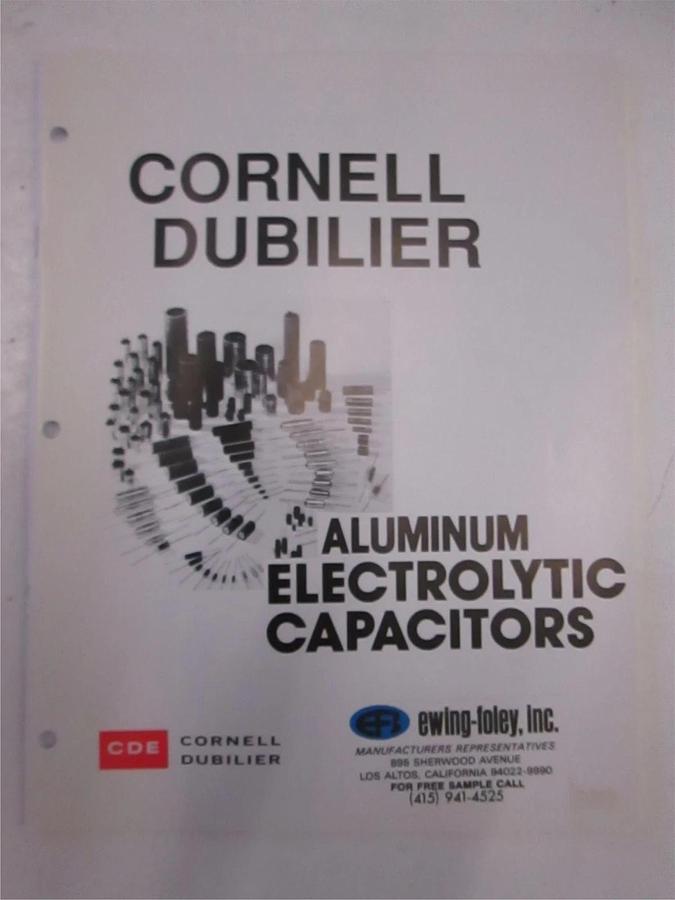 Used Cornell Dubilier Aluminum Electrolytic Capacitors, Used