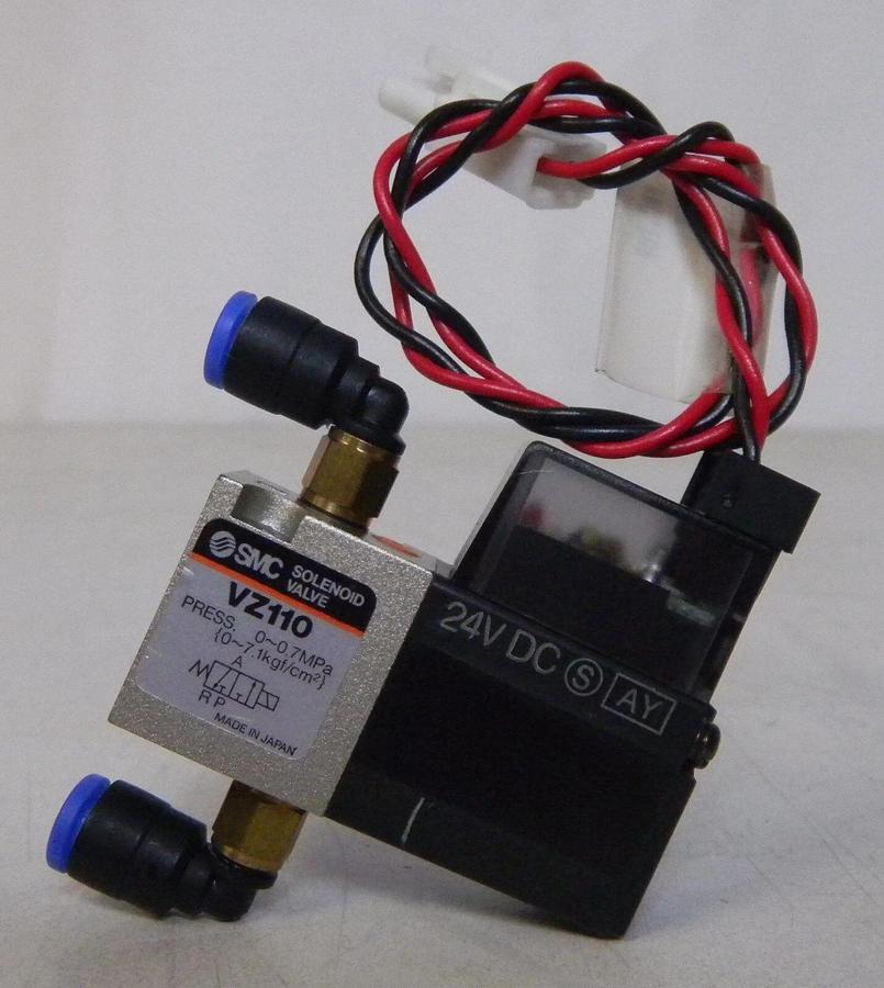 Used SMC VZ110 / VZ110-5LZ-M5 Solenoid Valve, N/C Used - LOT of 3