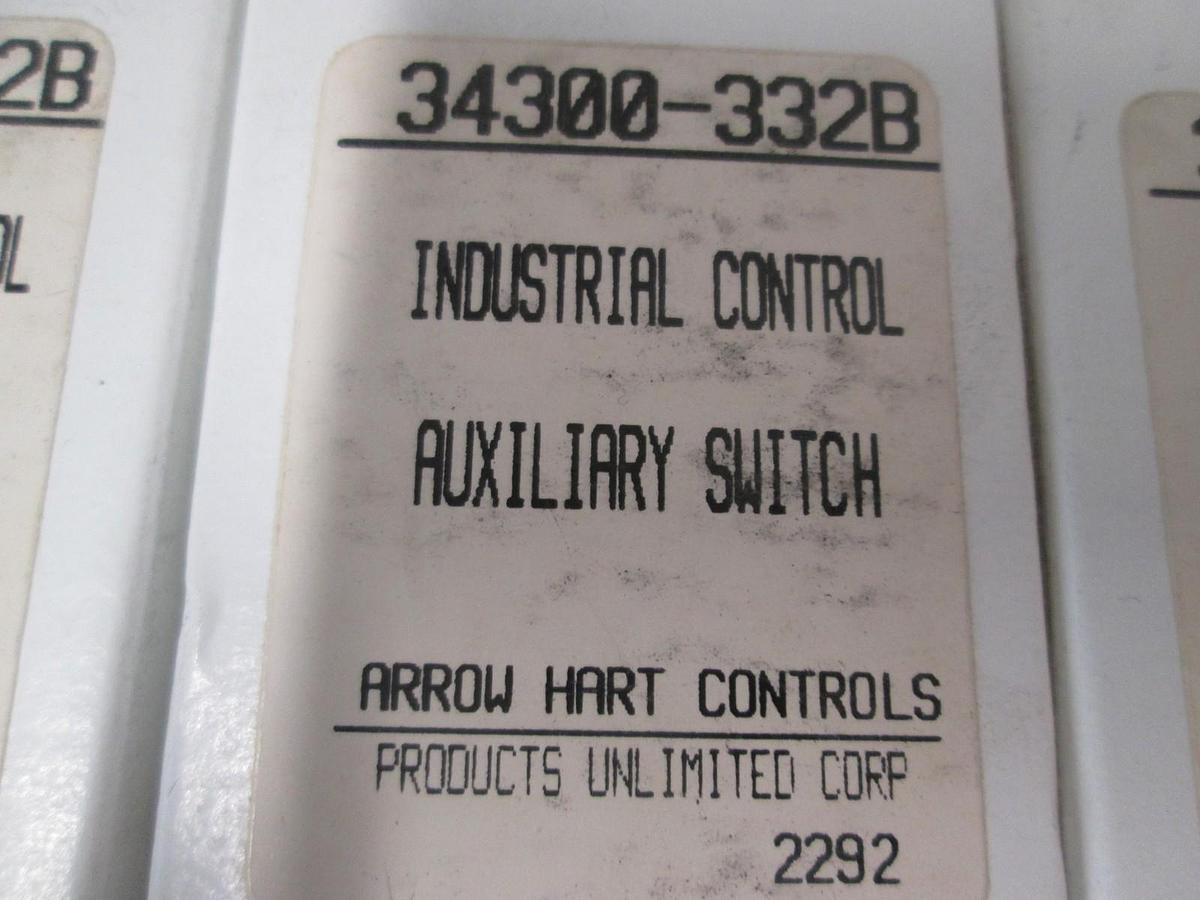 Arrow Hart, 34300-332B, Industrial Control Auxiliary Switch, New, Lot of 4