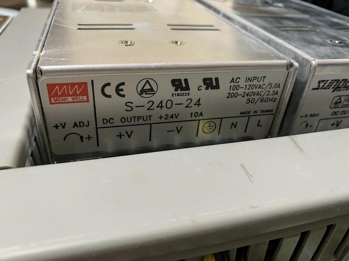 Used Kunze Industrie Elektronik Power Box Assy w/ (6) AC/DC Power Supplies, Used