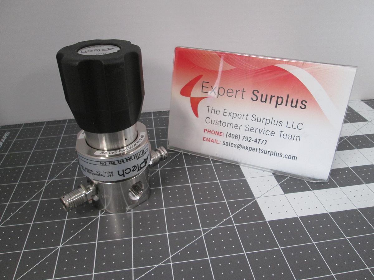 APTech, AZ1010S-3PW-MV4-MV4-IV4, Gas Pressure Regulator New No Box