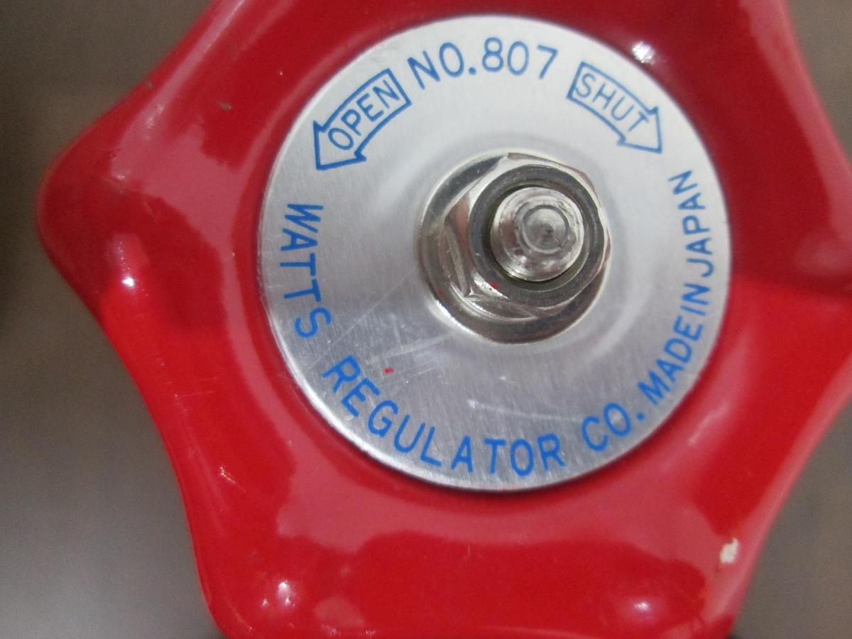 Used Watts Regulator, NO.807, Red Manual Valve, 1/2" 200 Used, Lot of 2