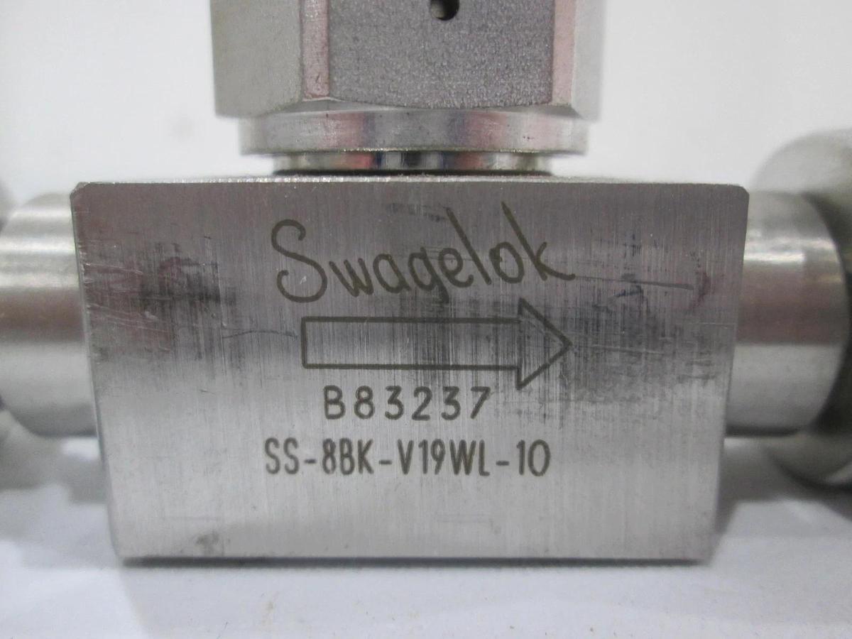 Used Swagelok, SS-8BK-V19WL-1O, Pneumatic Valve, Used