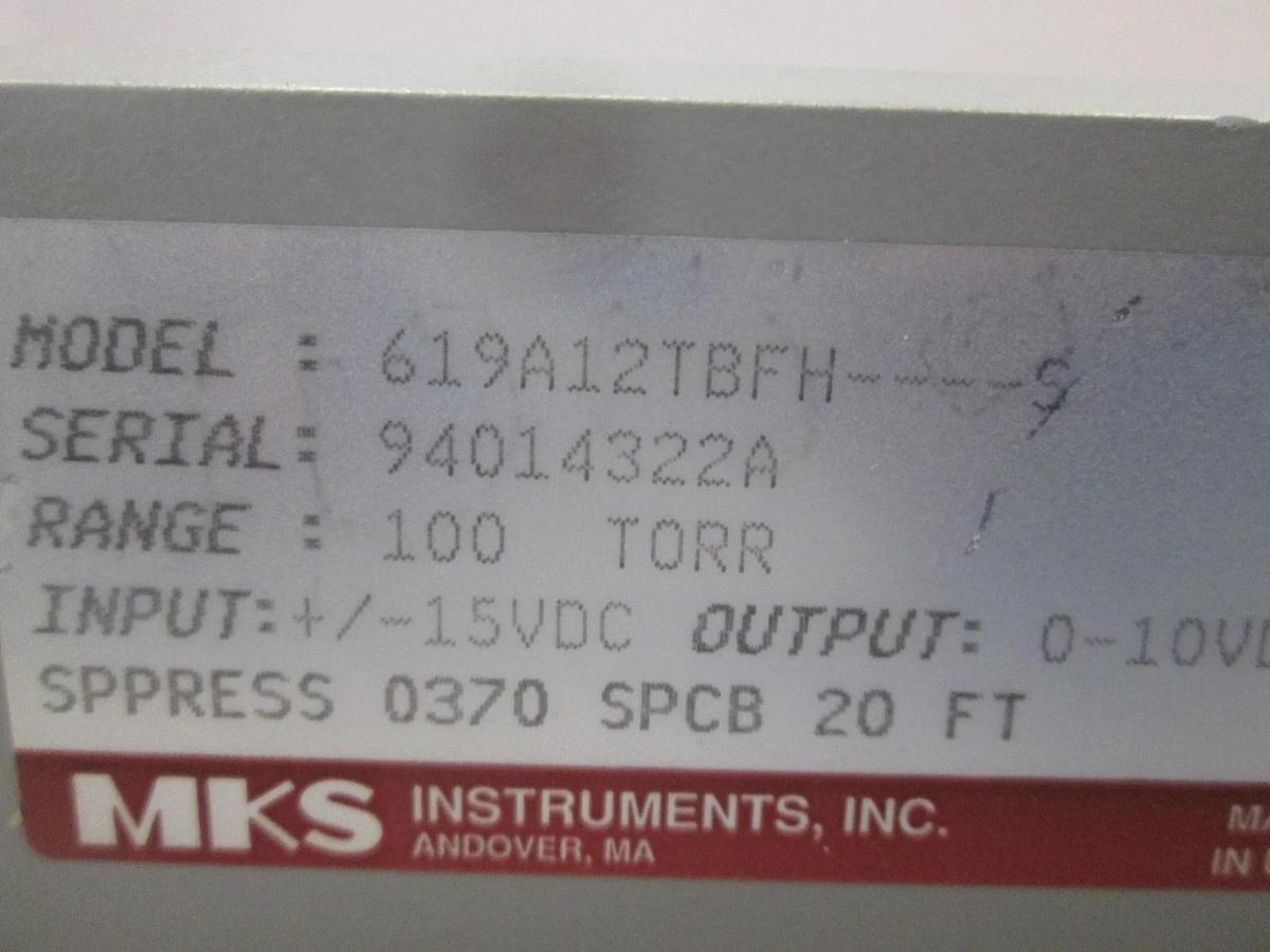 Used MKS Instruments, 619A12TBFH, 100 TORR, Signal Conditioner, Used