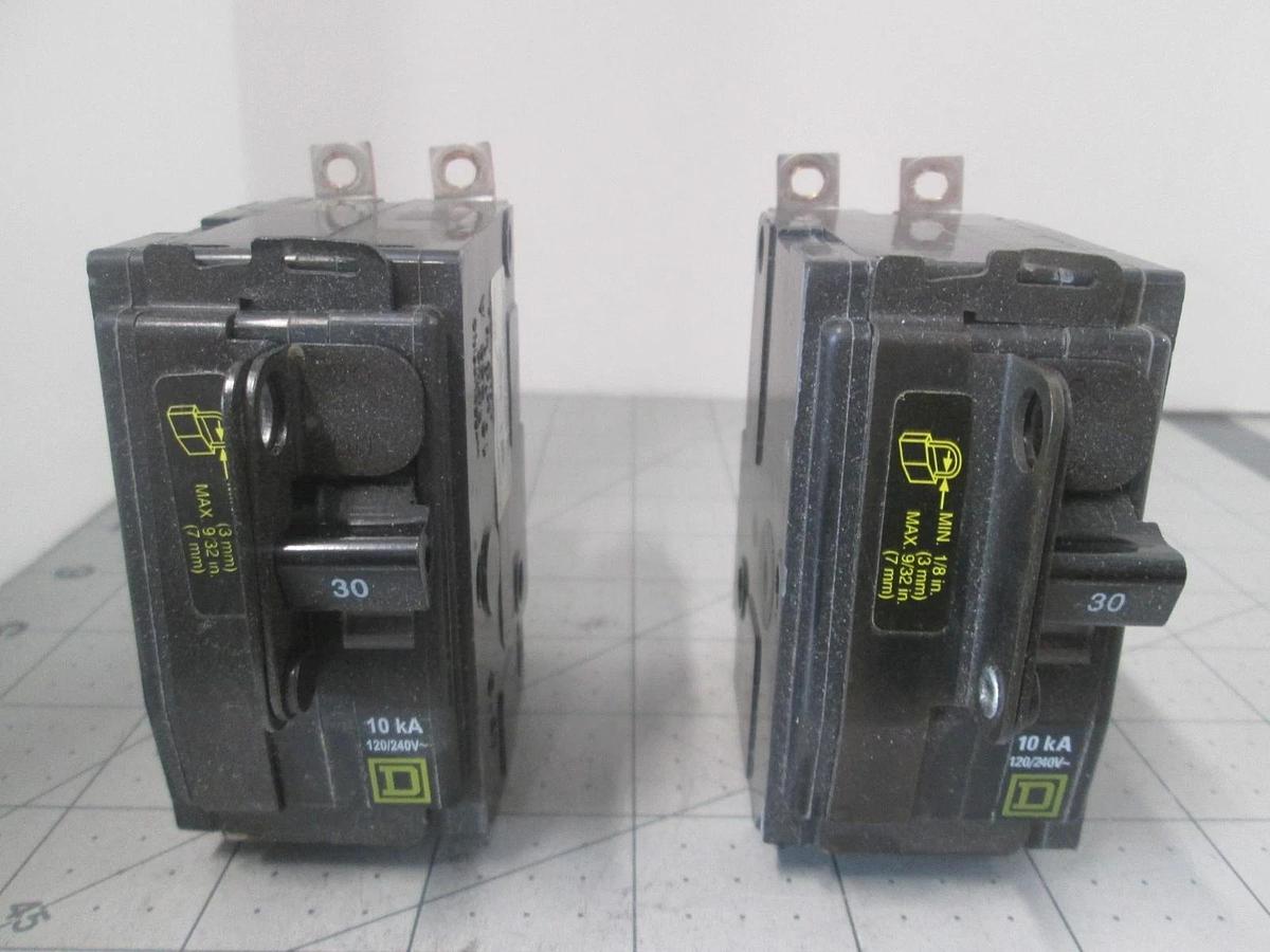 Square D, QO215, 2 Pole, Circuit Breaker, 10KA, 120/240V, QO Series, New, Lotof2
