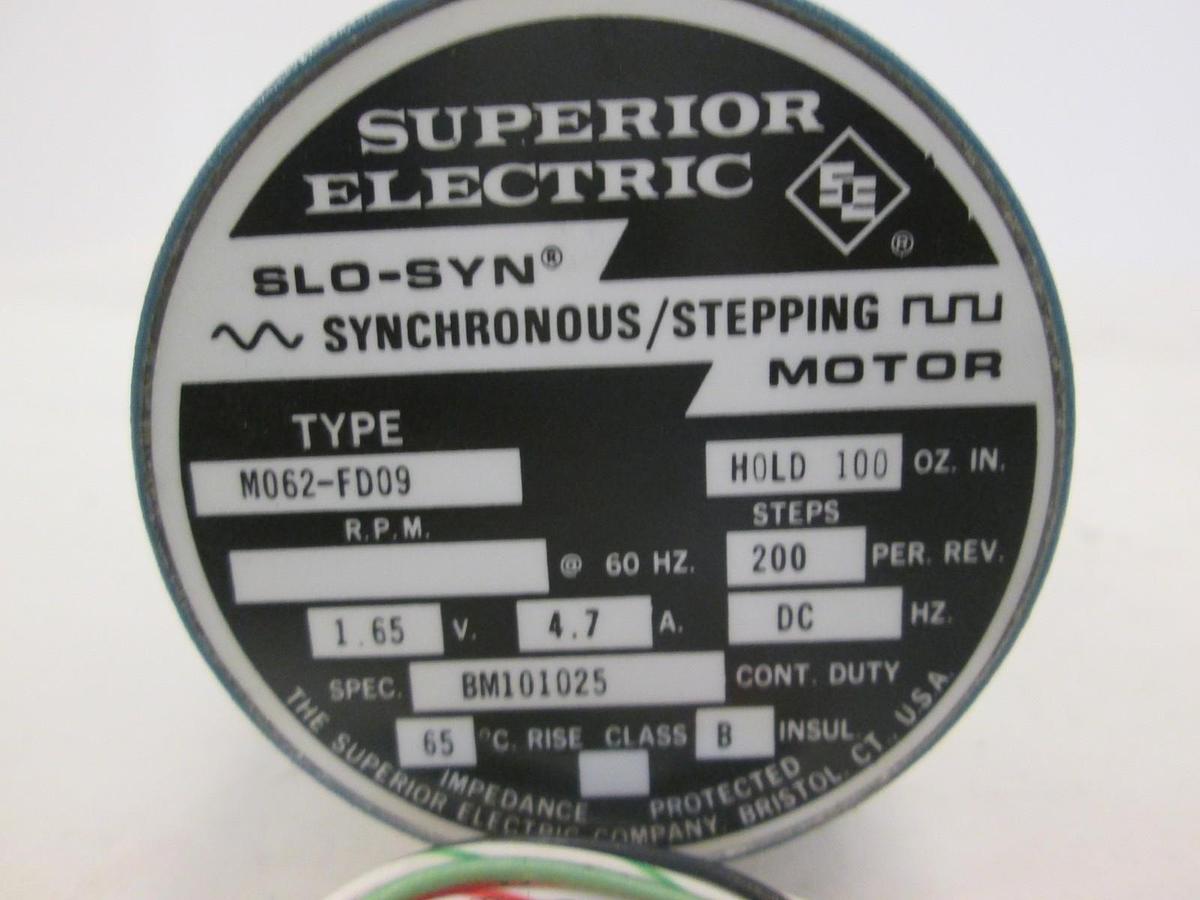 Used Superior Electric, M062-FD09, Synchronous/ Stepping Motor, Used